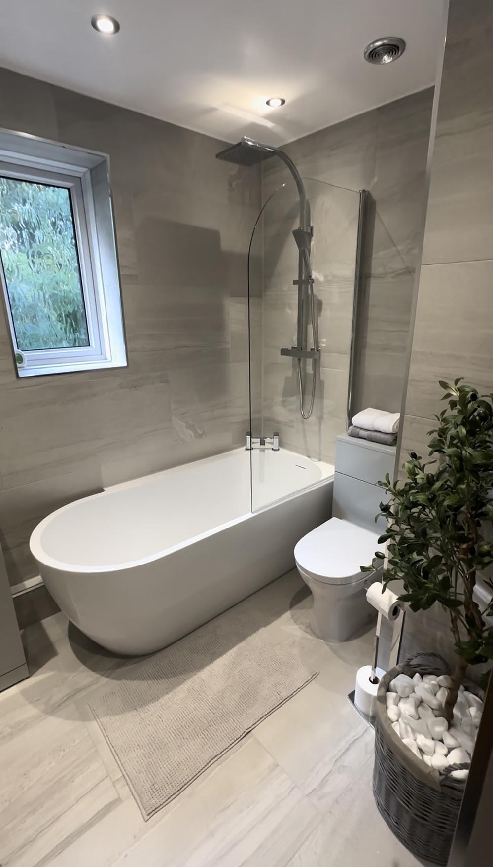 grey earthy bathroom